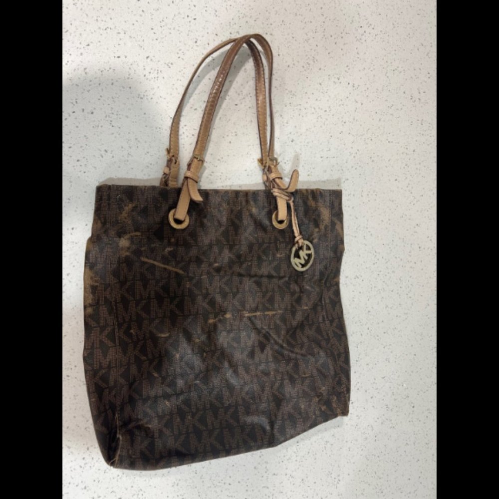 MICHAEL KORS Brown Classic Leather Tote Bag Womens